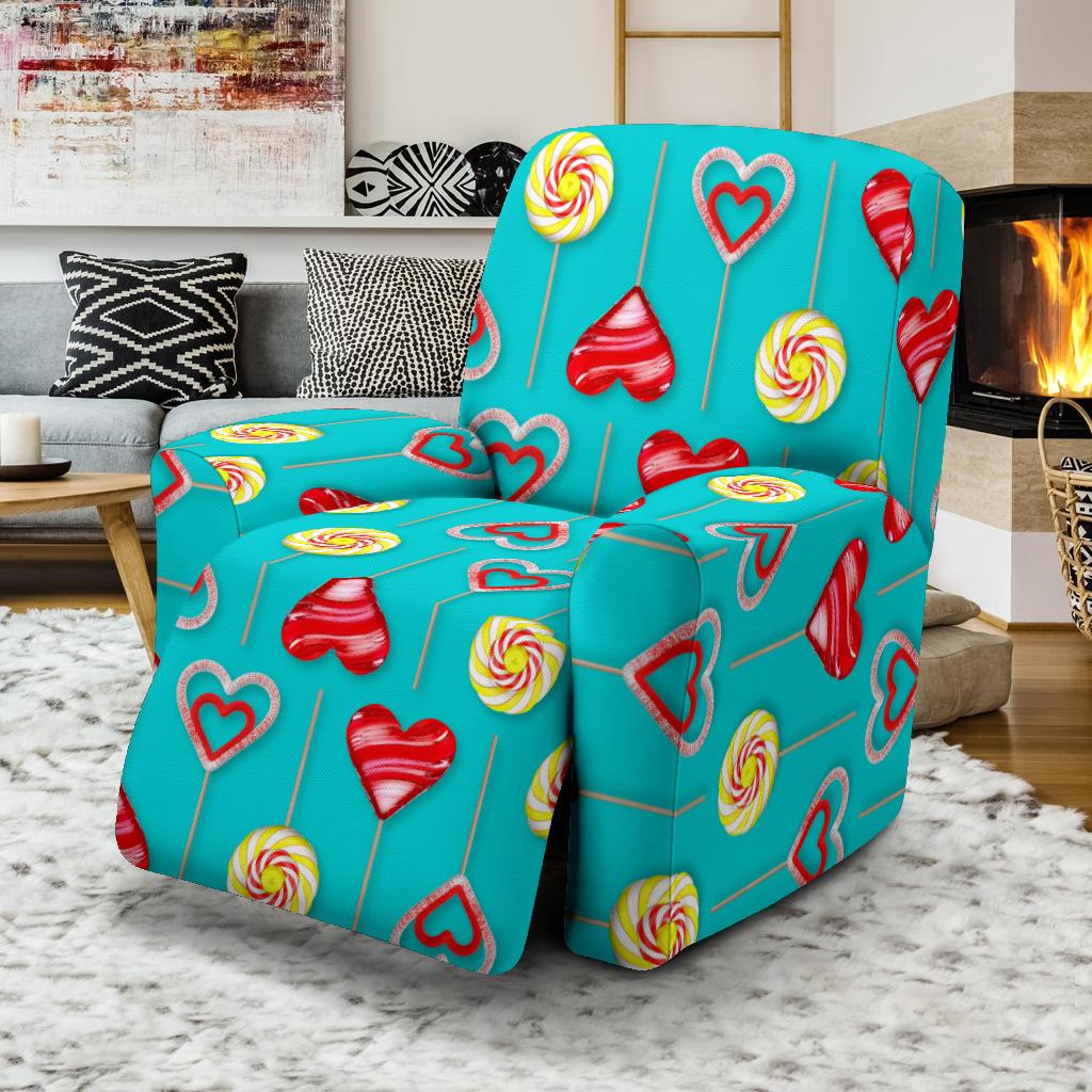 Lollipop Pattern Print Design LL06 Recliner Slipcover-JORJUNE.COM