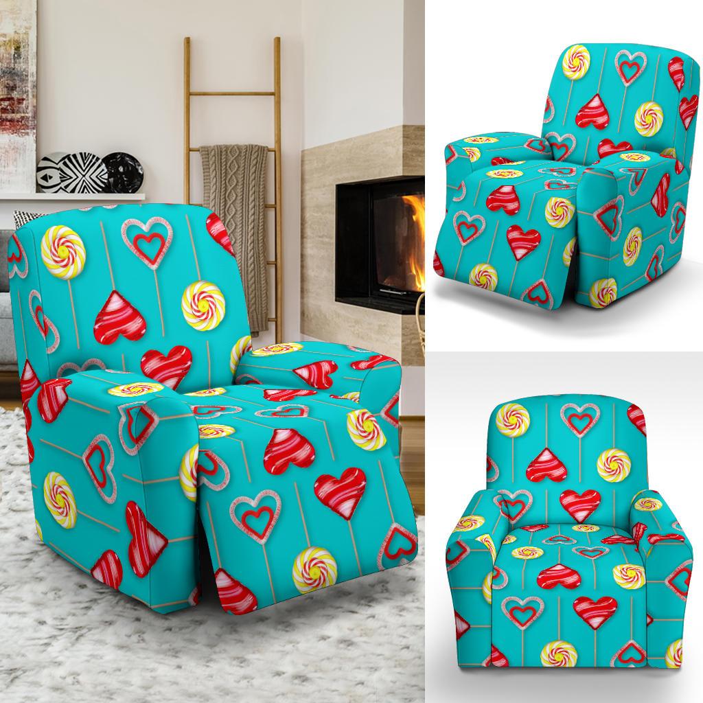 Lollipop Pattern Print Design LL06 Recliner Slipcover-JORJUNE.COM