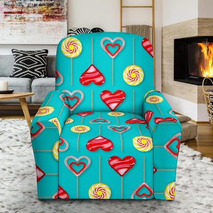 Lollipop Pattern Print Design LL06 Recliner Slipcover-JORJUNE.COM
