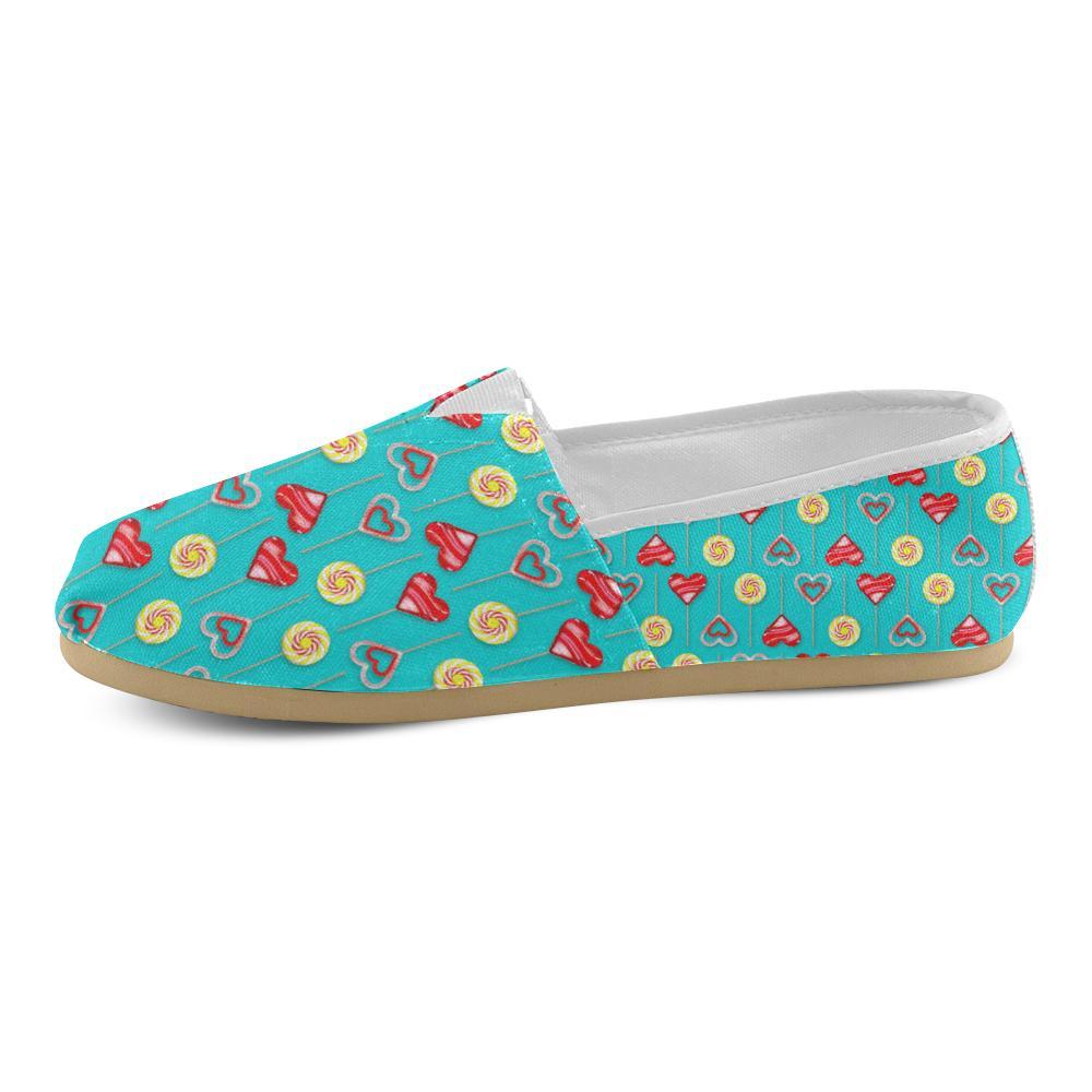 Lollipop Pattern Print Design LL06 Women Casual Shoes-JorJune.com