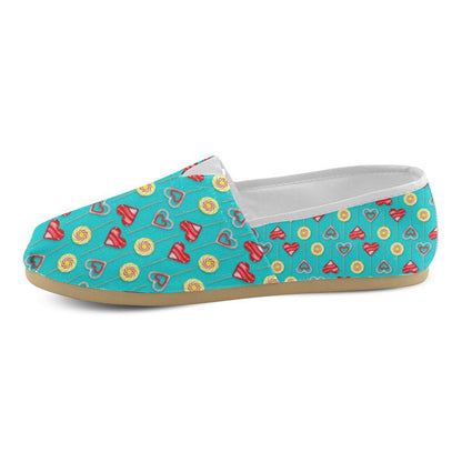 Lollipop Pattern Print Design LL06 Women Casual Shoes-JorJune.com