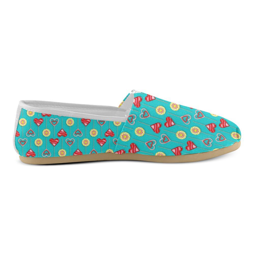 Lollipop Pattern Print Design LL06 Women Casual Shoes-JorJune.com