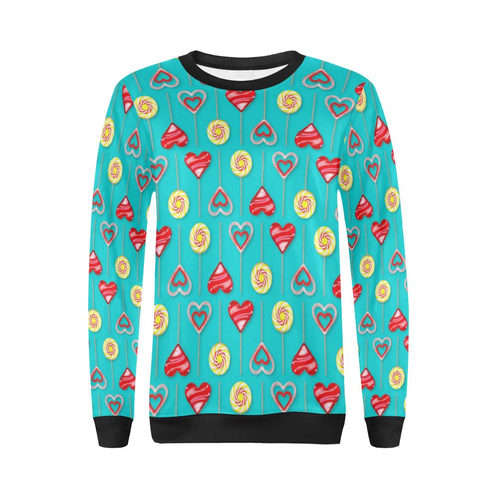 Lollipop Pattern Print Design LL06 Women Long Sleeve Sweatshirt-JorJune