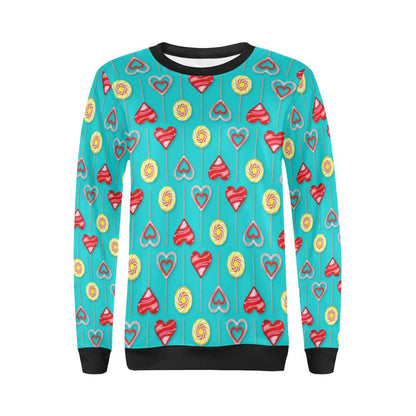 Lollipop Pattern Print Design LL06 Women Long Sleeve Sweatshirt-JorJune