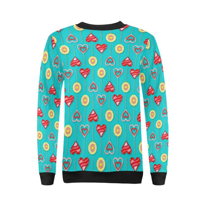Lollipop Pattern Print Design LL06 Women Long Sleeve Sweatshirt-JorJune