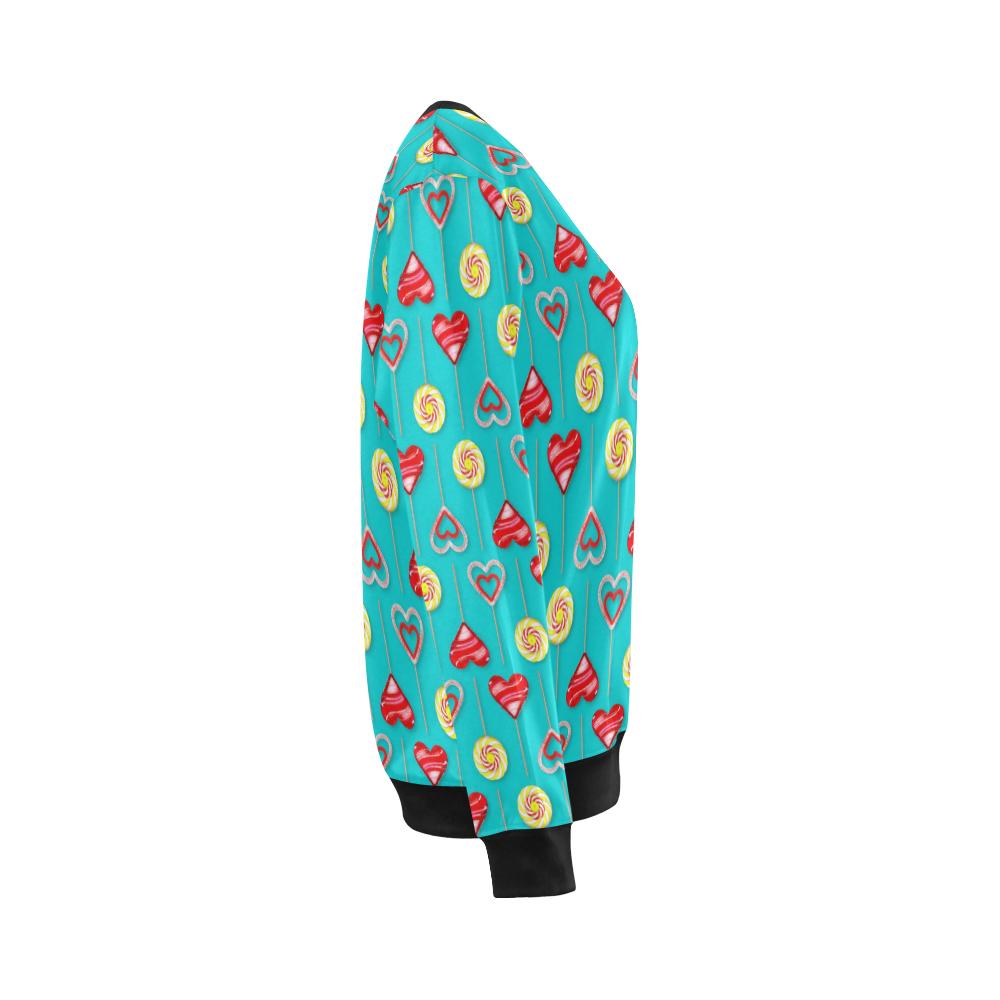 Lollipop Pattern Print Design LL06 Women Long Sleeve Sweatshirt-JorJune