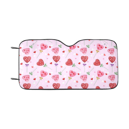 Lollipop Pattern Print Design LL07 Car Sun Shade-JorJune