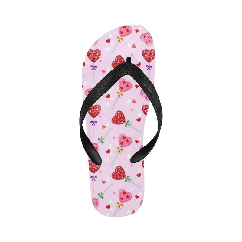 Lollipop Pattern Print Design LL07 Flip Flops-JorJune