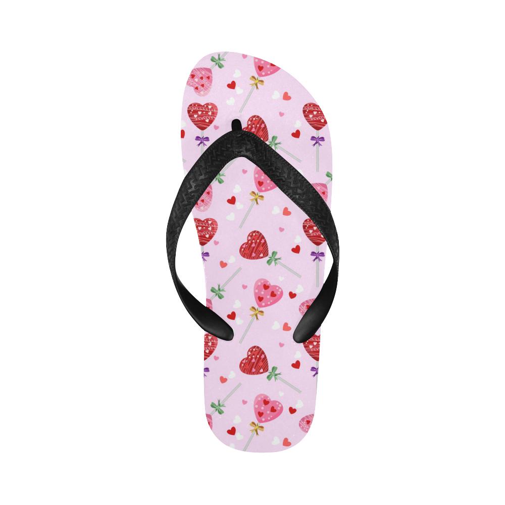 Lollipop Pattern Print Design LL07 Flip Flops-JorJune