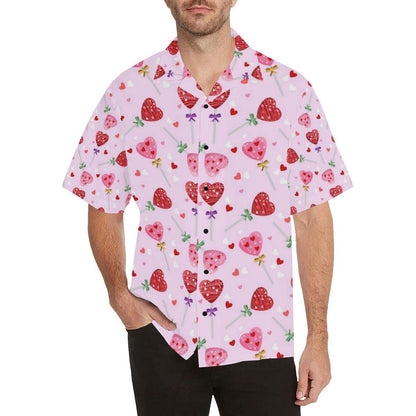 Lollipop Pattern Print Design LL07 Men Hawaiian Shirt-JorJune