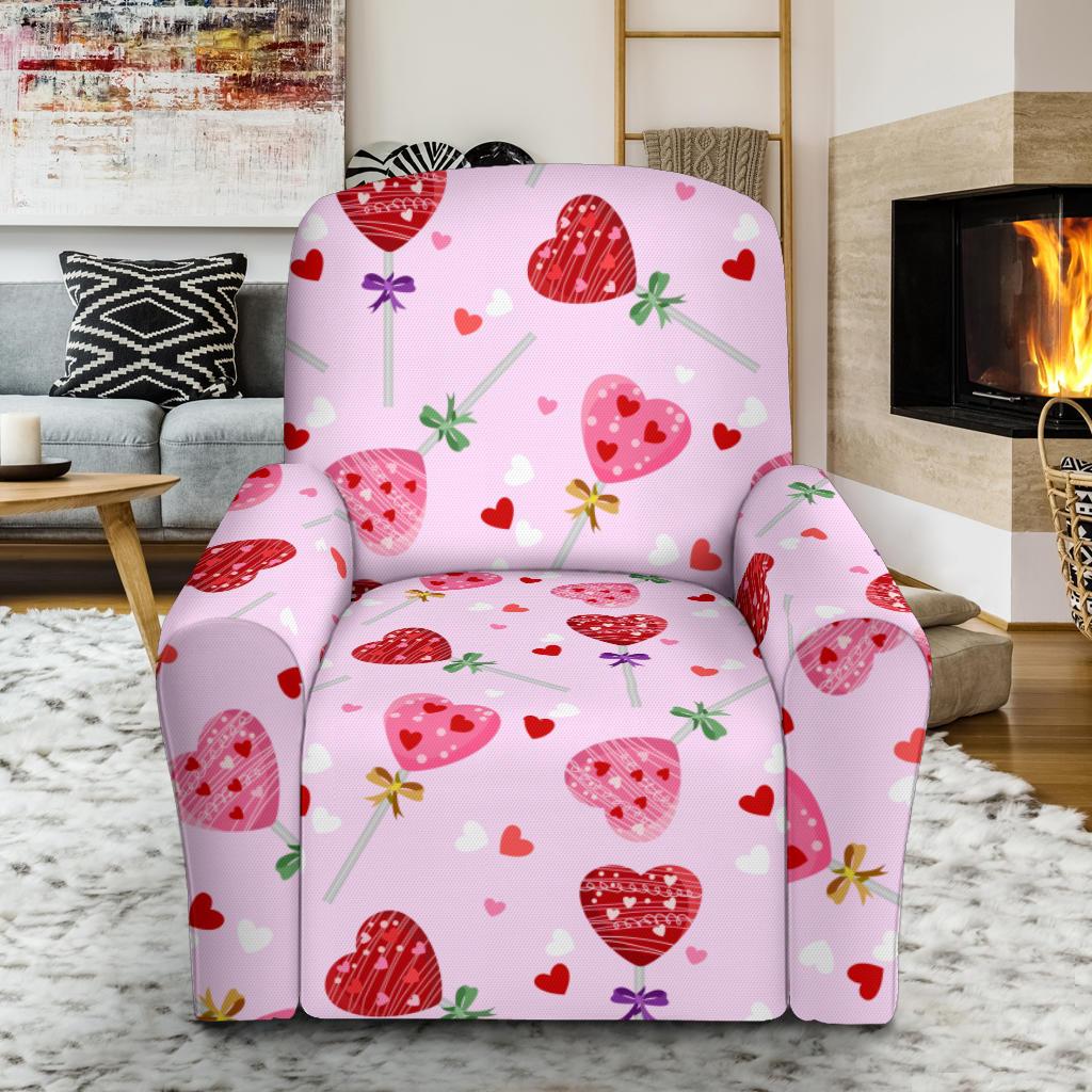 Lollipop Pattern Print Design LL07 Recliner Slipcover-JORJUNE.COM