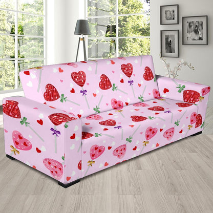 Lollipop Pattern Print Design LL07 Sofa Slipcover-JORJUNE.COM