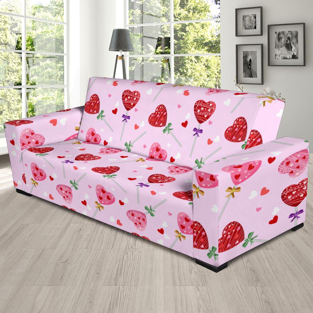 Lollipop Pattern Print Design LL07 Sofa Slipcover-JORJUNE.COM