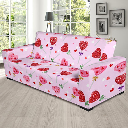 Lollipop Pattern Print Design LL07 Sofa Slipcover-JORJUNE.COM