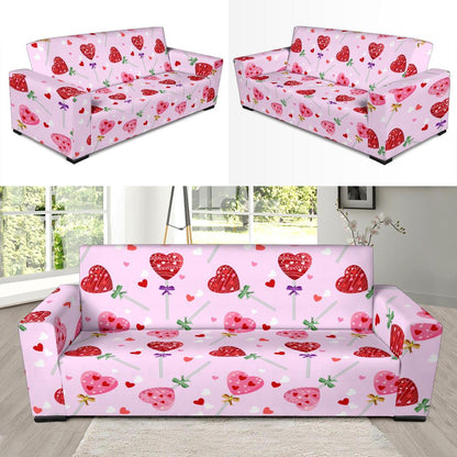 Lollipop Pattern Print Design LL07 Sofa Slipcover-JORJUNE.COM
