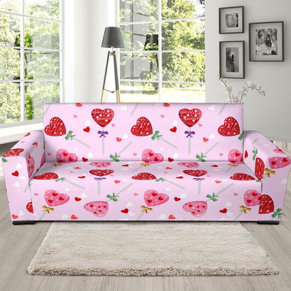 Lollipop Pattern Print Design LL07 Sofa Slipcover-JORJUNE.COM