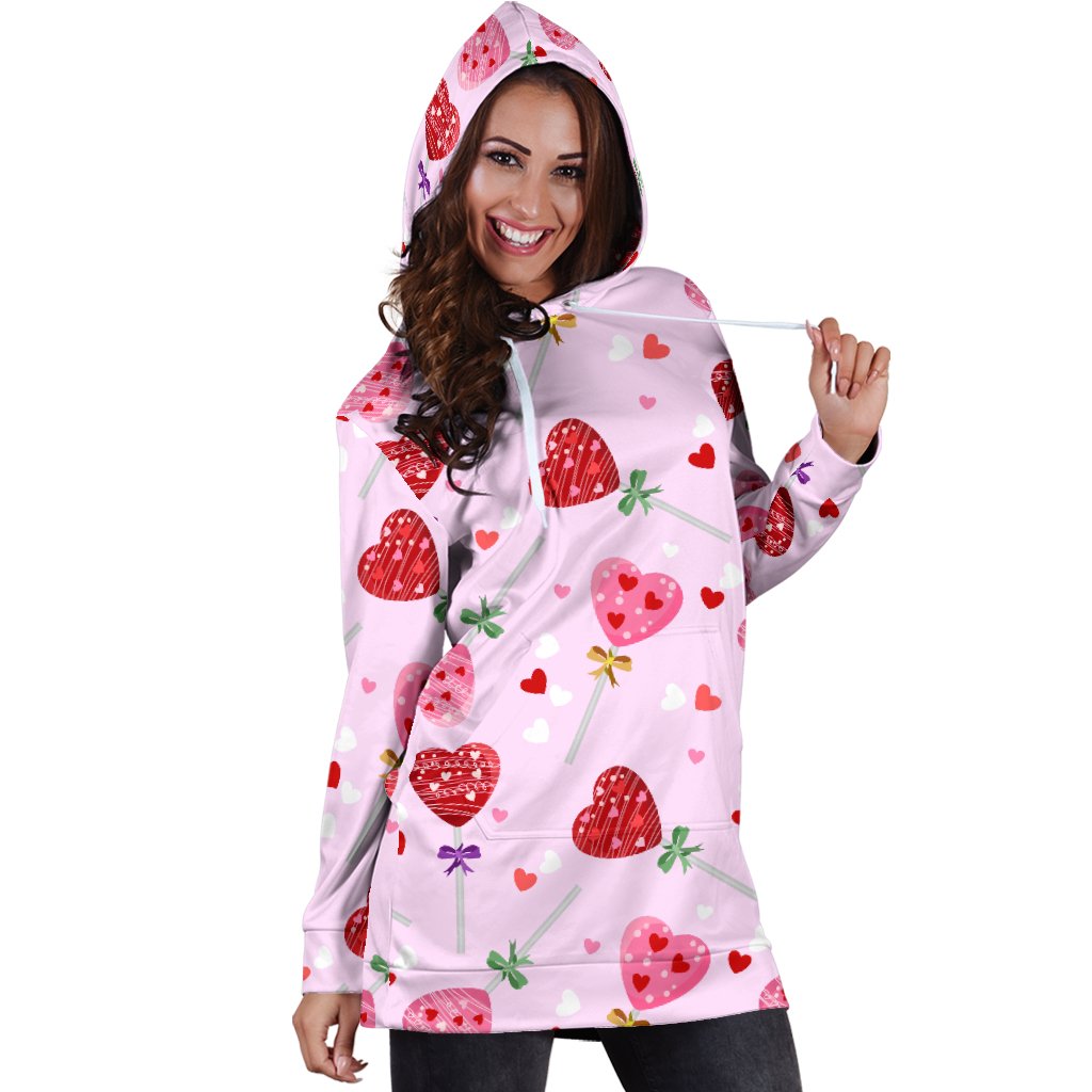Lollipop Pattern Print Design LL07 Women Hoodie Dress
