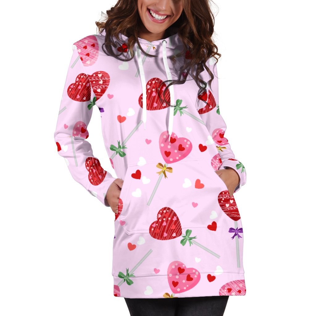 Lollipop Pattern Print Design LL07 Women Hoodie Dress