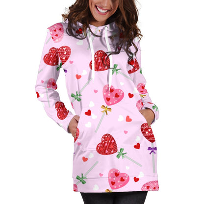 Lollipop Pattern Print Design LL07 Women Hoodie Dress