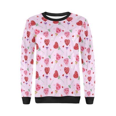 Lollipop Pattern Print Design LL07 Women Long Sleeve Sweatshirt-JorJune