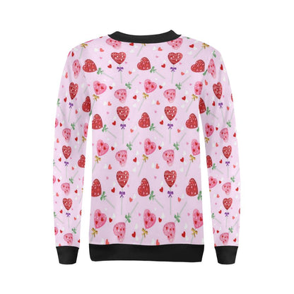 Lollipop Pattern Print Design LL07 Women Long Sleeve Sweatshirt-JorJune