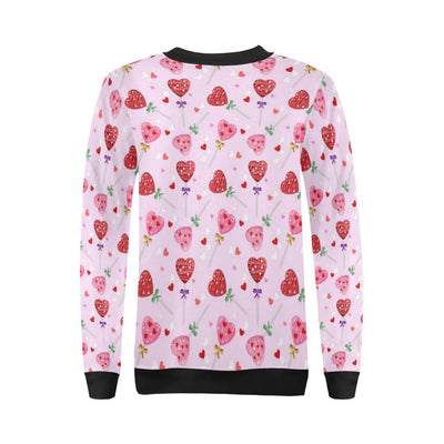 Lollipop Pattern Print Design LL07 Women Long Sleeve Sweatshirt-JorJune