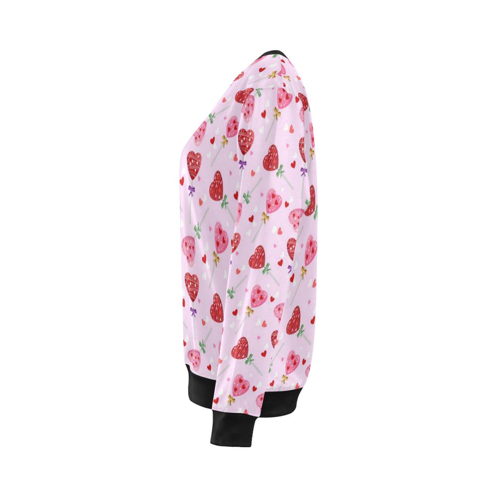 Lollipop Pattern Print Design LL07 Women Long Sleeve Sweatshirt-JorJune