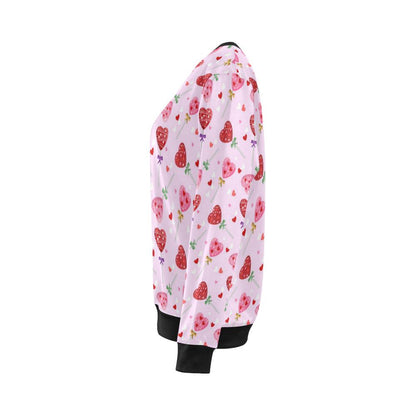 Lollipop Pattern Print Design LL07 Women Long Sleeve Sweatshirt-JorJune