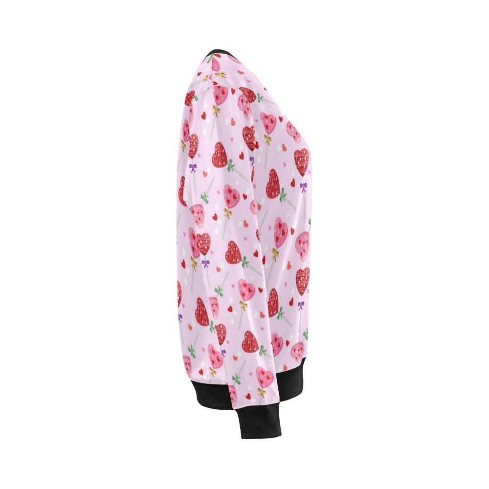 Lollipop Pattern Print Design LL07 Women Long Sleeve Sweatshirt-JorJune