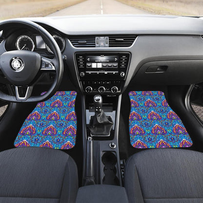 Lotus Boho Pattern Print Design LO010 Car Floor Mats-JORJUNE.COM