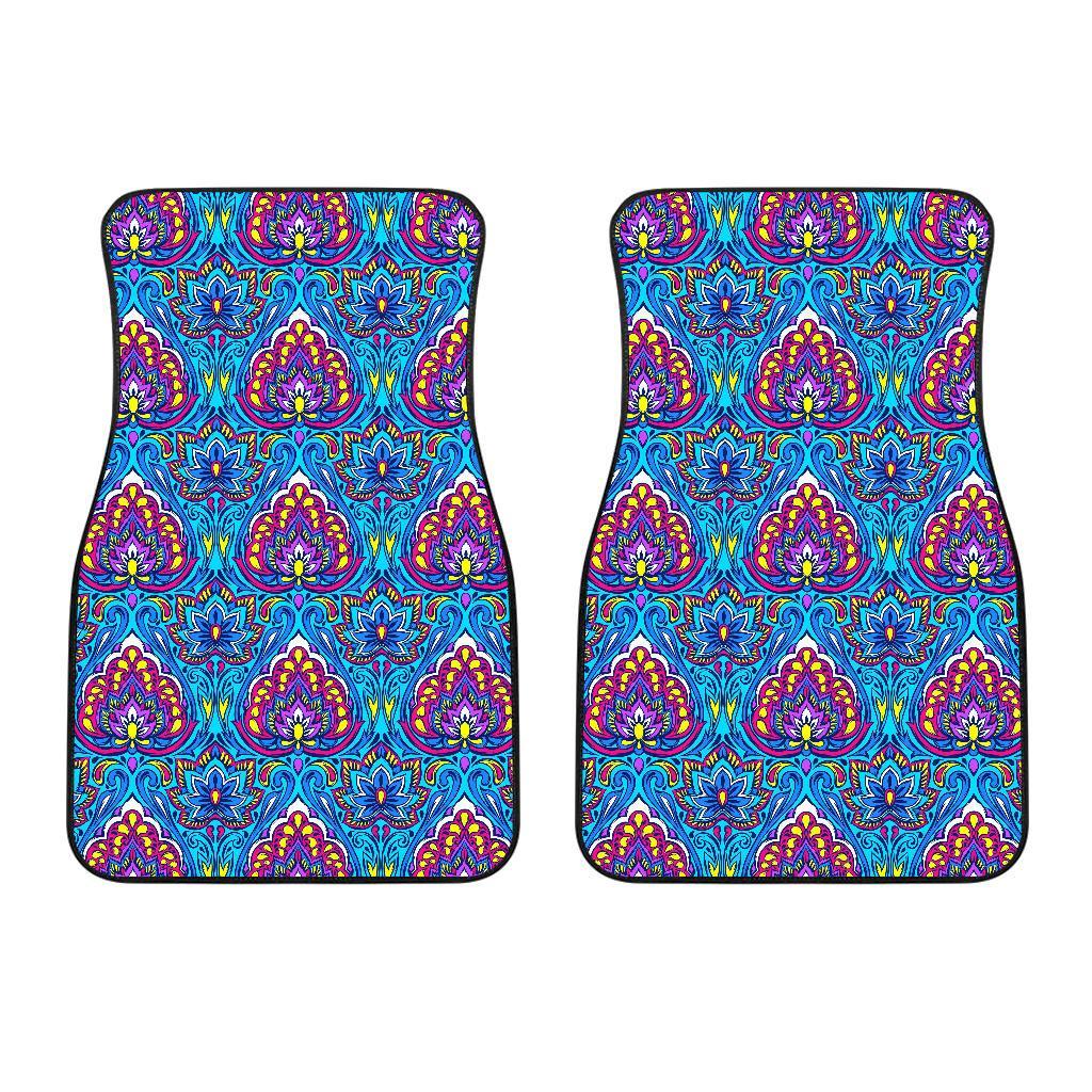 Lotus Boho Pattern Print Design LO010 Car Floor Mats-JORJUNE.COM