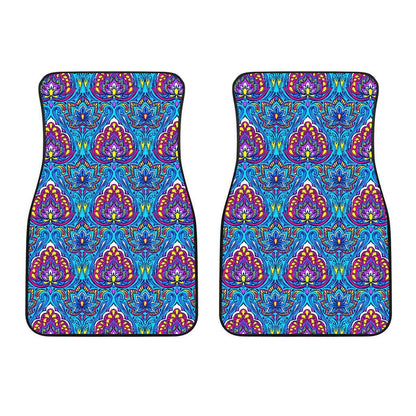 Lotus Boho Pattern Print Design LO010 Car Floor Mats-JORJUNE.COM
