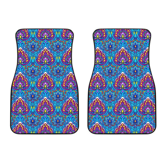 Lotus Boho Pattern Print Design LO010 Car Floor Mats-JORJUNE.COM