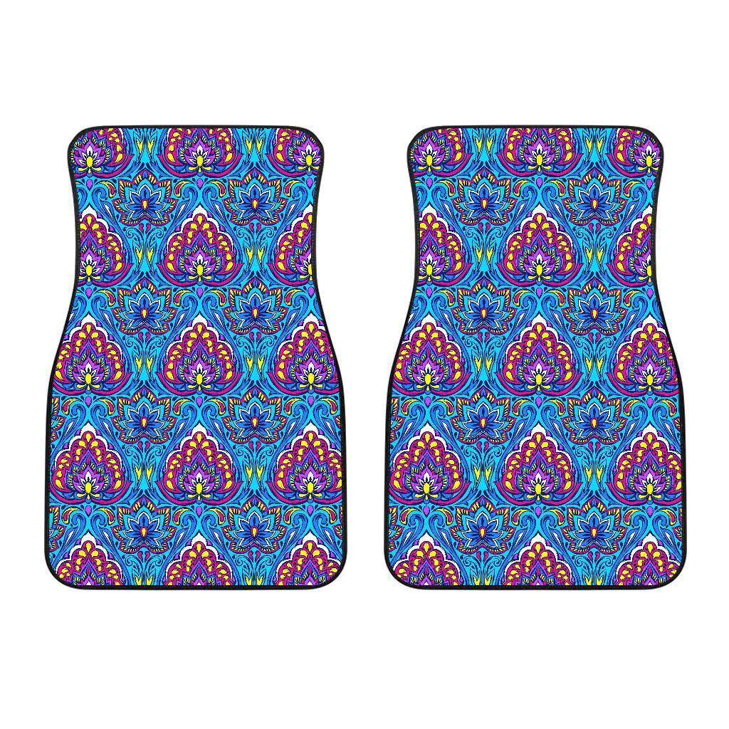 Lotus Boho Pattern Print Design LO010 Car Floor Mats-JORJUNE.COM