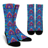 lotus Boho Pattern Print Design LO010 Crew Socks-JORJUNE.COM