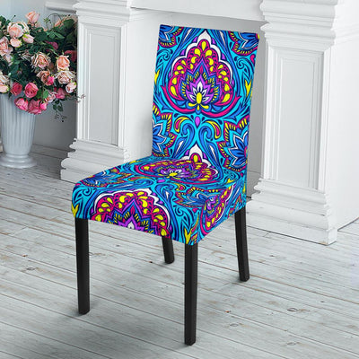 lotus Boho Pattern Print Design LO010 Dining Chair Slipcover-JORJUNE.COM