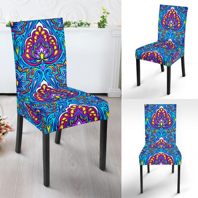 lotus Boho Pattern Print Design LO010 Dining Chair Slipcover-JORJUNE.COM