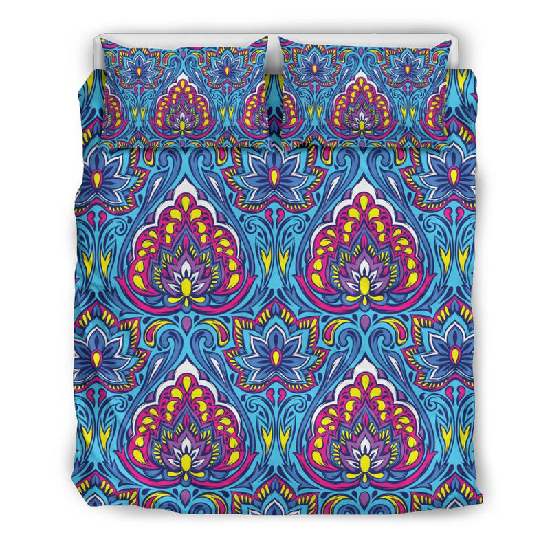 Lotus Boho Pattern Print Design LO010 Duvet Cover Bedding Set-JORJUNE.COM