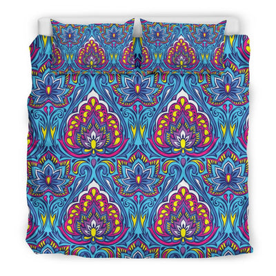 Lotus Boho Pattern Print Design LO010 Duvet Cover Bedding Set-JORJUNE.COM