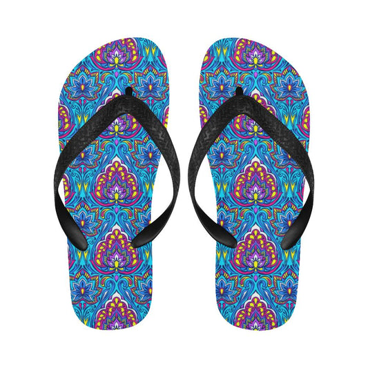 lotus Boho Pattern Print Design LO010 Flip Flops-JorJune