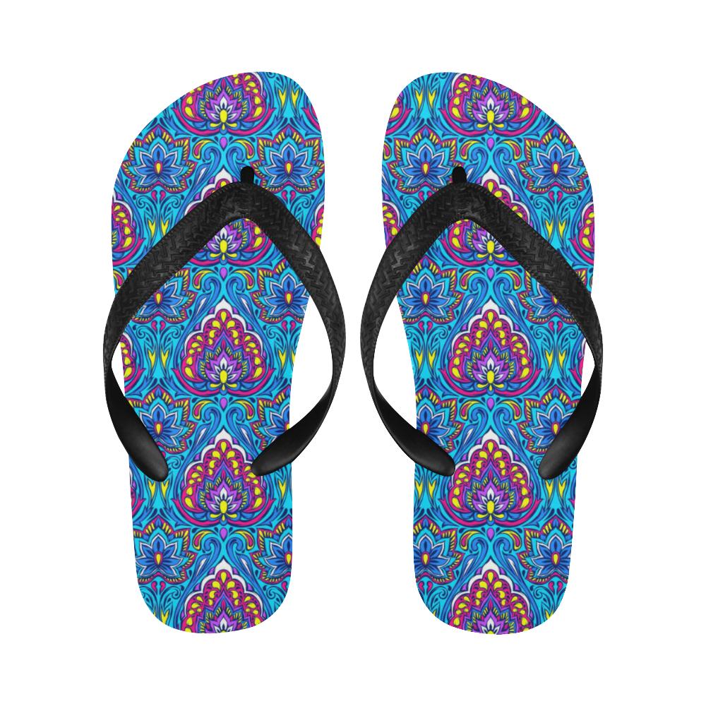 lotus Boho Pattern Print Design LO010 Flip Flops-JorJune