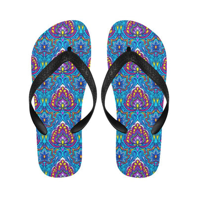 lotus Boho Pattern Print Design LO010 Flip Flops-JorJune