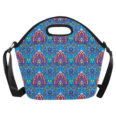 lotus Boho Pattern Print Design LO010 Neoprene Lunch Bag-JorJune