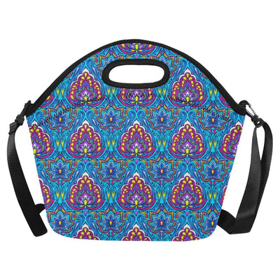 lotus Boho Pattern Print Design LO010 Neoprene Lunch Bag-JorJune