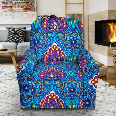 lotus Boho Pattern Print Design LO010 Recliner Slipcover-JORJUNE.COM