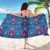 lotus Boho Pattern Print Design LO010 Sarong Pareo Wrap-JORJUNE.COM