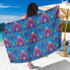 lotus Boho Pattern Print Design LO010 Sarong Pareo Wrap-JORJUNE.COM