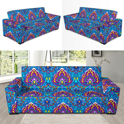 lotus Boho Pattern Print Design LO010 Sofa Slipcover-JORJUNE.COM