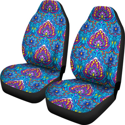 Lotus Boho Pattern Print Design LO010 Universal Fit Car Seat Covers-JorJune