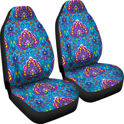 Lotus Boho Pattern Print Design LO010 Universal Fit Car Seat Covers-JorJune